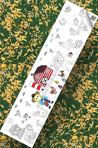 Genel Markalar Çiftlik Temalı Dev Boyama Rulo Kağıdı 2,5 Metre Eğitici Boyama...