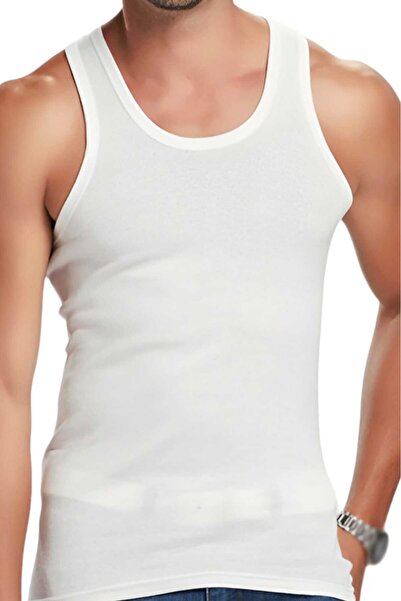 BAYTAŞ YILDIZ Men's White 6-Piece Combed Cotton Undershirt 100% Cotton