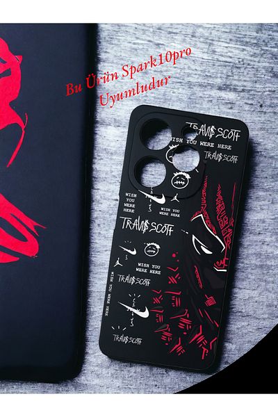 Kılıforyum Tecno Spark 10Pro Case "Only 10Pro Compatible" Printed Velvet Inside Launch Case