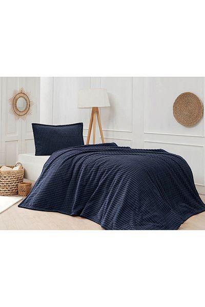 Merinos Μοντέρνα γραμμή 2 τεμαχίων μονή κουβέρτα - Navy Blue