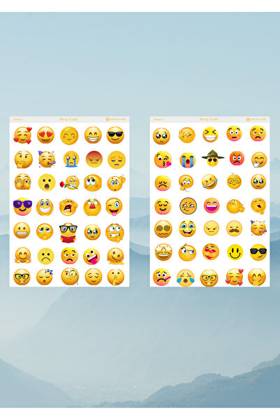 MirayDesign مجموعة من 2 ملصق بتصميم إيموجي مقاس 12*17 سم