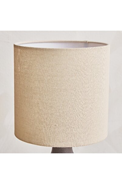 Home Box Novalie Ceramic Table Lamp with Linen Shade - 37.5 cm