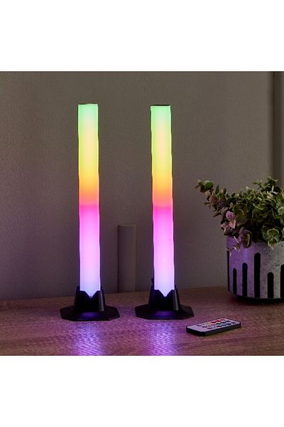 Home Box Lita 2-Piece LED Lamp Set with Music Sync Remote Control