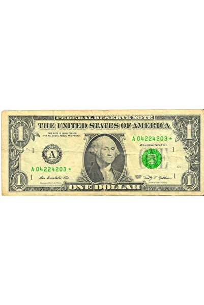DÜZGÜN TİCARET 2009 YILI ABD 1 DOLAR YILDIZLI SERİ YABANCI KAĞIT PARA DÜŞÜK K...