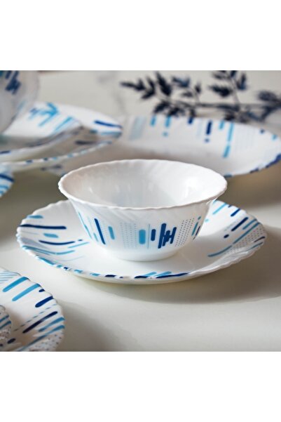 Home Box Atlanta Abstract 12-Piece Opal Dinner Set