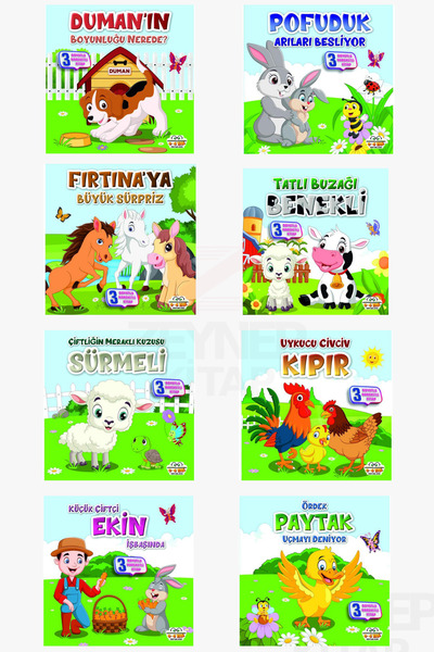 0-6 Yaş Yayınları 0-6 Yaş Yayınları 3 Boyutlu Hareketli Kitaplar Serisi 8 Kit...