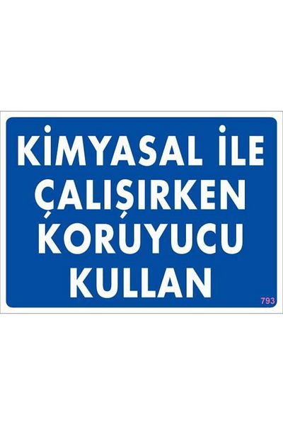 doremodam Lisinya202 Warning Sign for Chemical Protective Use 25X35 Code:793 - 292228-1453