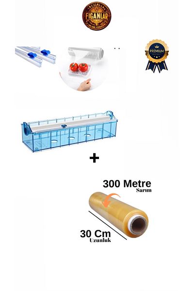 figanlar ambalaj Set of 2 - Plastic Stretch Film and Attachment, Suitable for 30X300 Food