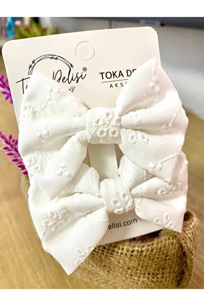 UniqueHandMade Fisto Ikili Kombin Beyaz Klasik Fiyonk Toka, Tasarım Toka, Kın...