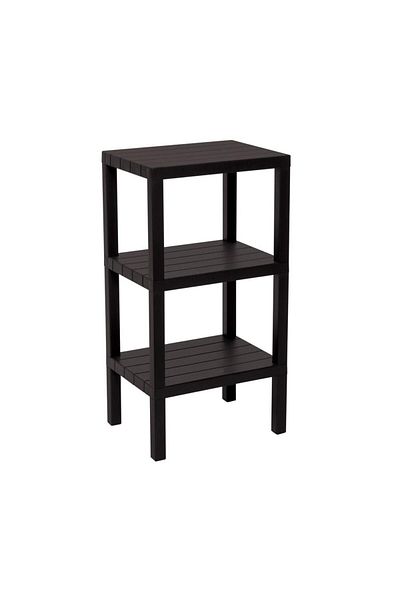 NEZADE STORE 3 Shelf Black Modular Unit Plastic 38X29X74 cm (4767) - Lisinya