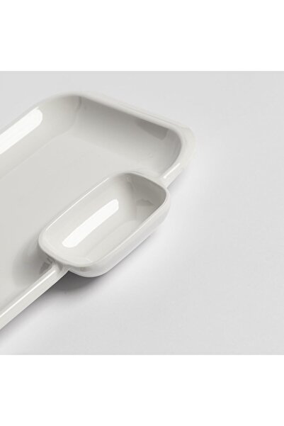 mastergold Melamine Divided Plate (21cm * 12cm) Multi Use for French Fries ,Sushi ,Desserts ,Sauces and Snacks