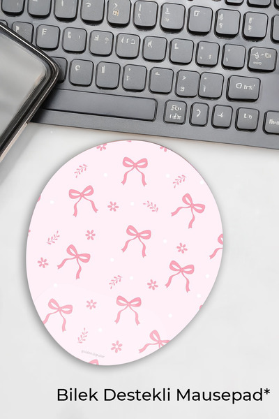 Anime Marketi Kurdele Baskılı Bilek Destekli Mouse Pad Kaymaz Su Geçirmez 23x...