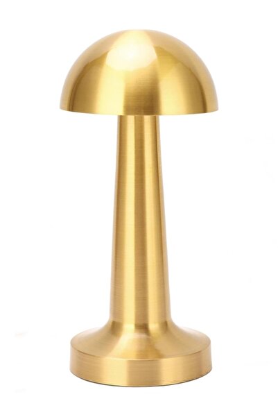 NETELECTRİCAL CATA Gold Renk Mantar Model Dimmerli Şarjlı Masa Lambası
