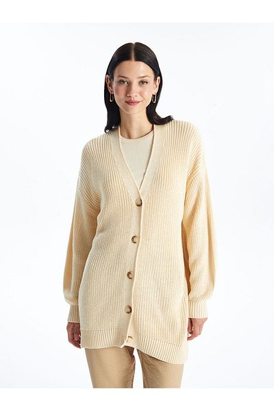 LC Waikiki Lcw V-Neck Women's Knitwear Cardigan Fast Fashion