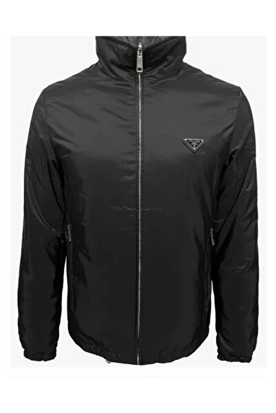 Prada Sport Triangle Logo Double-Sided Zipper Jacket Black/Grey