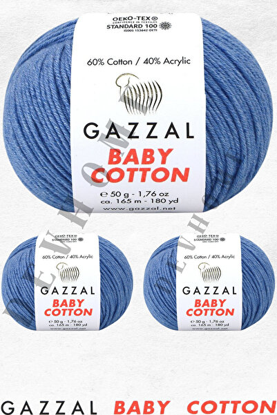 devhome Gazzal Baby Cotton Amigurumi İpi - 50GR 3 bucăți Punch El Örgü İpligi...