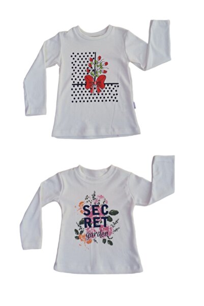 diamondstar Kız Çocuk Bisiklet Yaka Baskılı Sweatshirt 2/5 yaş