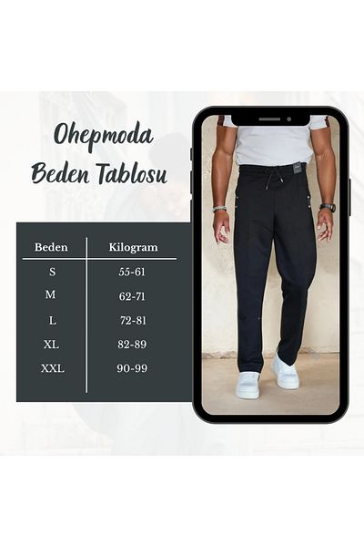OHEPMODA Ανδρικό φούτερ με άνετη εφαρμογή Flat Leg