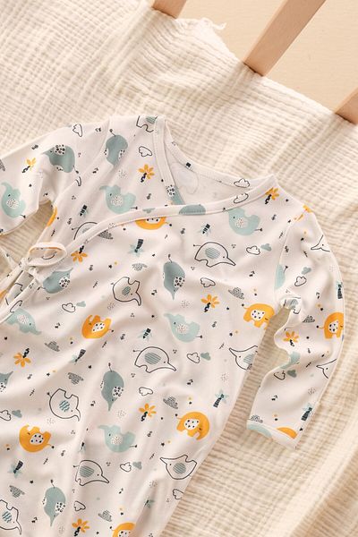 Bondberro 100% Cotton Double Breasted Bodysuit Swaddle for Newborn and Baby - Oekotex Certified