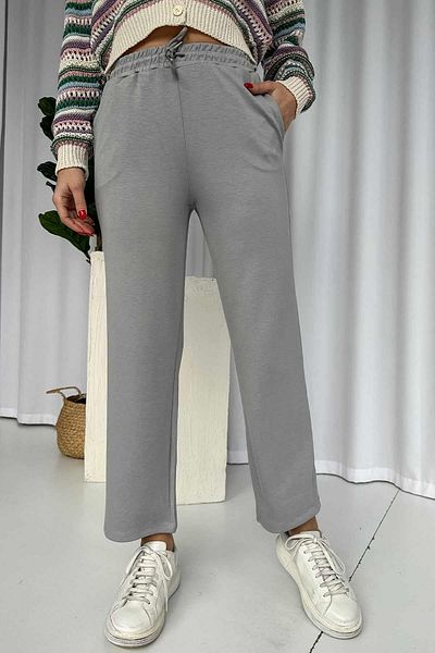 Mine Tan Butik Γκρι Φούτερ - Πόδι και τσέπες