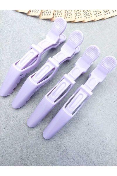 SEVRU 4Pcs Professional Hair Pliers - Alligator Scrunchy Dragon Hairdresser Barrette Nipper Blow Dry Wave Holder