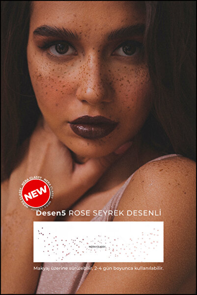 Nera Classy Aktarılabilir Yüz Vücut İçin Sticker Dövme 2 ADET - Seyrek Çil Dö...