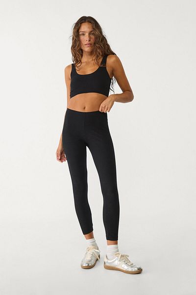 Stradivarius Cotton leggings with invisible seam