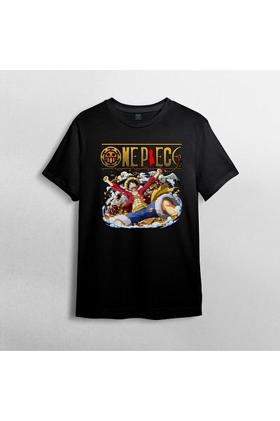 Pixxa Μπλουζάκι One Piece Monkey D. Luffy Crew Neck - 100% βαμβάκι Μοντέλο 21