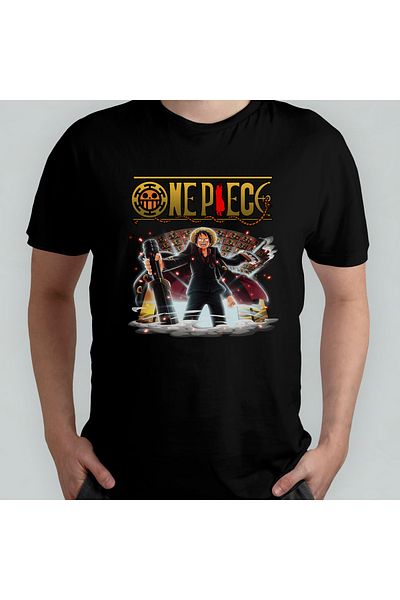 Pixxa Μπλουζάκι One Piece Monkey D. Luffy Crew Neck 100% βαμβακερό - Μοντέλο 14