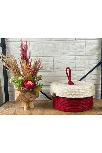 Metasupla Basket with Cap from Polyester Rope 22X12