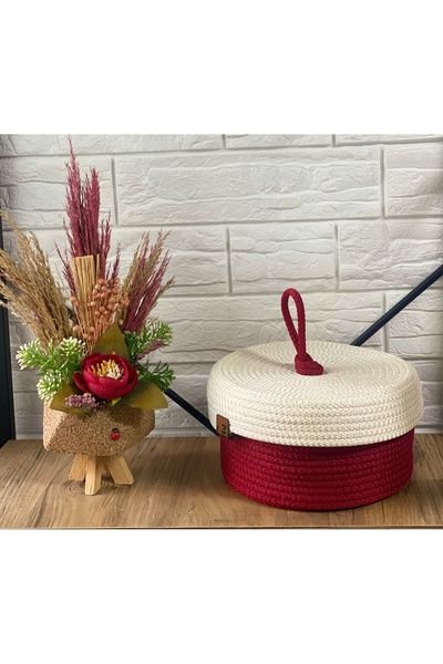 Metasupla Basket with Cap from Polyester Rope 22X12