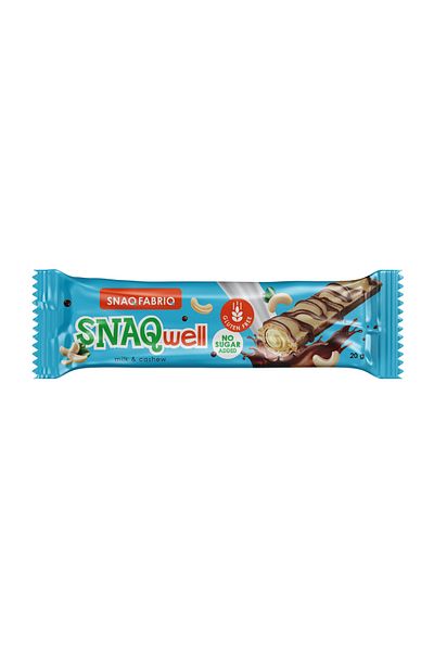 SNAQ FABRIQ Snaq Fabric Snaq Well Wafer, Milk Nut, Box of 15 Pieces