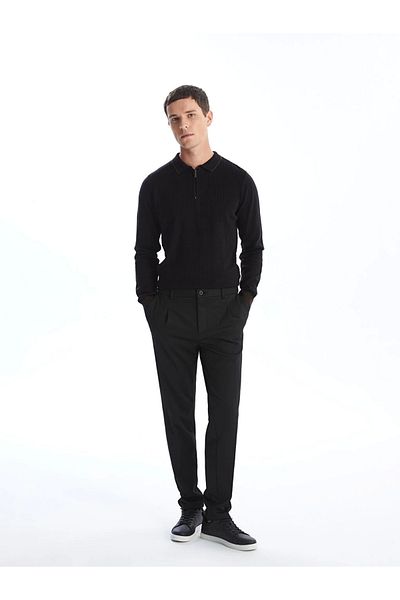 LC Waikiki Ανδρικό παντελόνι Chino LCWAIKIKI Classic Black Standard Fit