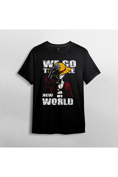 Pixxa Μπλουζάκι One Piece Monkey D. Luffy Crew Neck - 100% βαμβάκι Μοντέλο 20