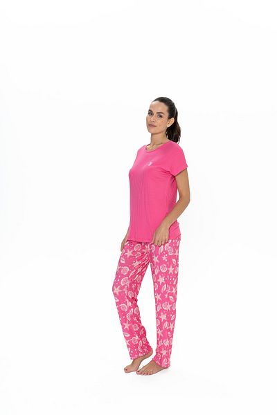 U.S. Polo Assn. Women'S, Licensed, Uspa, (Fuchsia), Viscose, Pajama Sets
