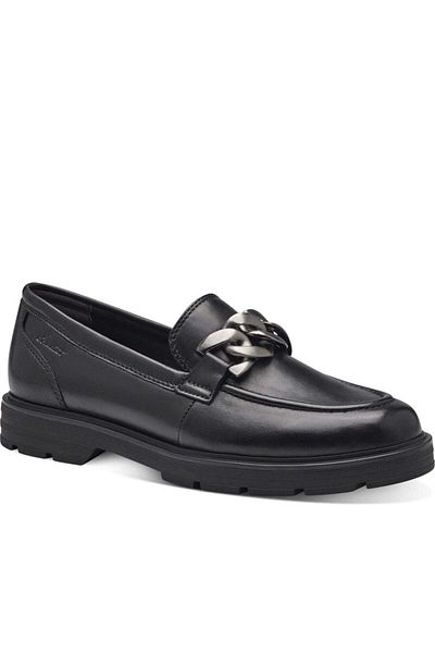 Tamaris Black Loafers Womens Shoes