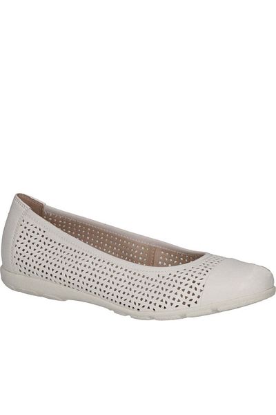 Caprice Pantofi de damă balerini albi