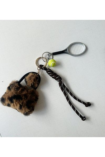 Daj Company Rachetă de tenis și accesoriu Charm - Set multiplu cu formă și figură de geantă