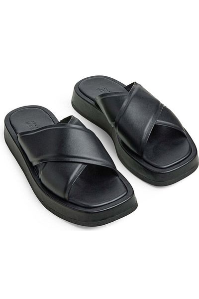 Tamaris Black Slippers Womens Shoes