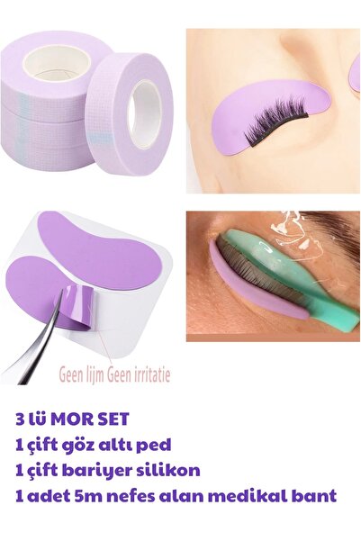 DFCOSMETICS Lifting Seti 1 Çift Gözaltı Pedi, 1 Çift Bariyer Silikon, 3 Farklı Ürün