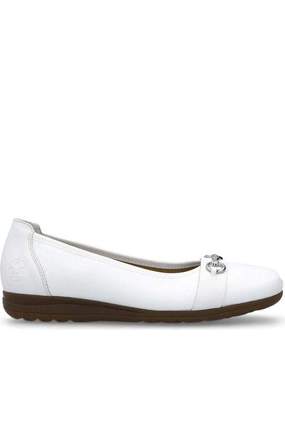 Rieker Pantofi de damă balerini albi