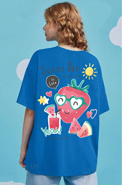 Wish BF Zi însorită cu imprimeu supradimensionat tricou