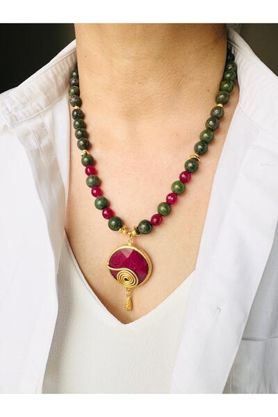 DEVİ fashion Hanedan Doğal Taş Kolye  52 cm