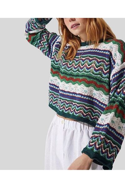 Leila Retro Midi Length Knitwear Sweater
