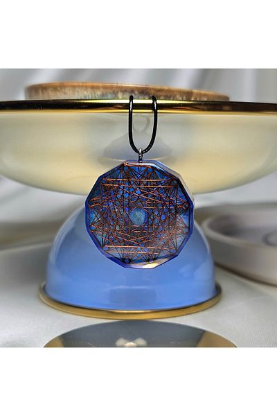 Singincraft Copper Mandala Apatite Orgonite Necklace (Handmade Design Products)