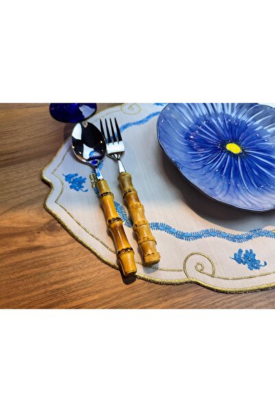 ref crea Set de 2 farfurii Herend Ecru - Albastru