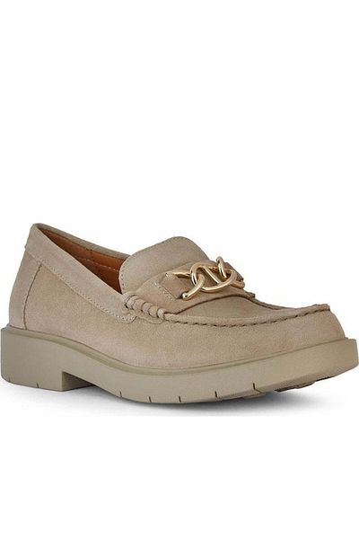 Geox Beige Moccasins Womens Shoes