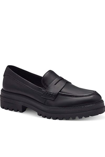 Tamaris Black Loafers Womens Shoes