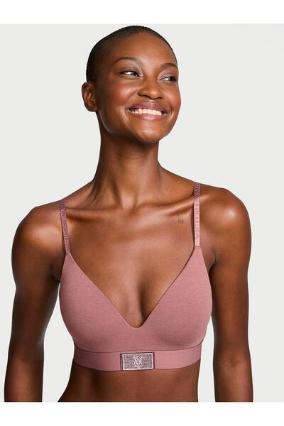 Victoria's Secret Lightly Padded Underwire Bra with Shimmering Logo Detail