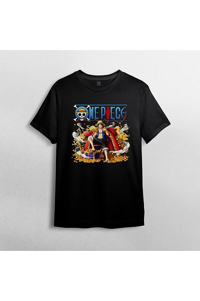 Pixxa Μπλουζάκι One Piece Monkey D. Luffy Crew Neck 100% βαμβακερό - Μοντέλο 3
